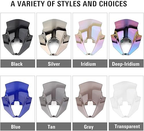 Miniatura 8 de GZYF Winds n Protector Deflector de viento Parabrisas Carenado de plástico negro para Kawasaki ER6F Ninja 650 EX-650 2020 21 22 2023