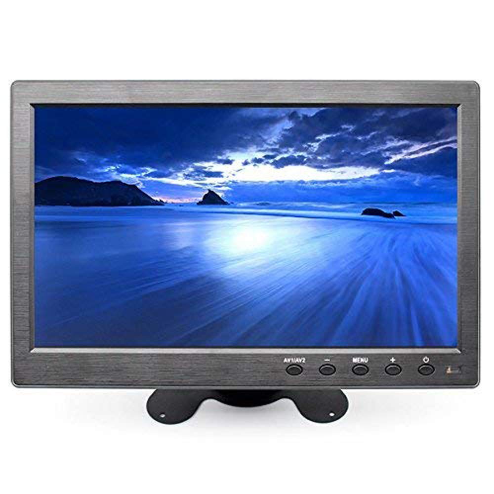 Vetrineinrete® Monitor 10'' pollici LCD HD portatile HDMI VGA USB BNC per videosorveglianza telecamera auto 2 canali video 720p con telecomando casse incorporate M79