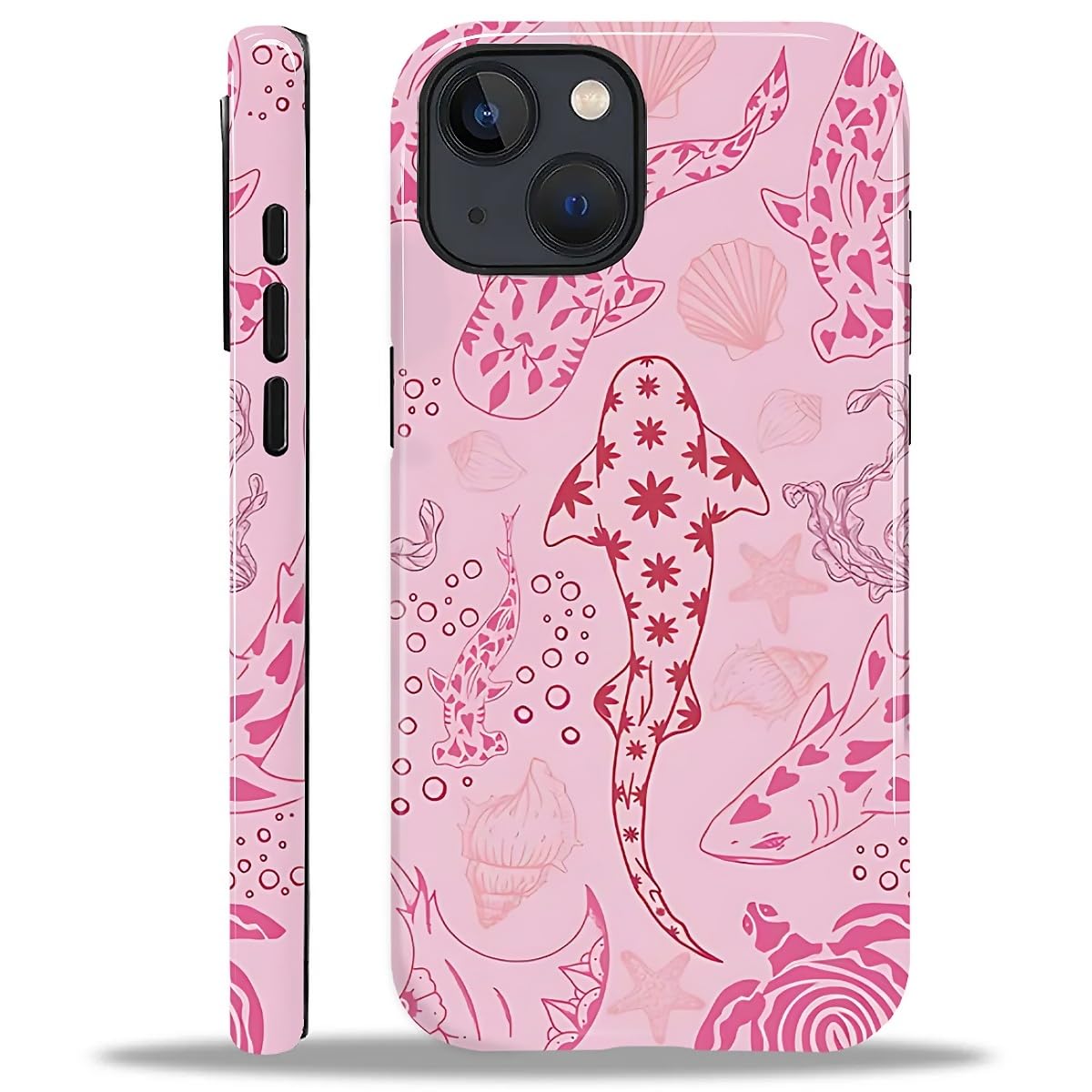 Compatible with iPhone 14 iPhone 13 Case - Dual-Layer Protection, Hard Shell with Silicone Interior,Slim Scratch Resistant Shockproof for Woman Men -