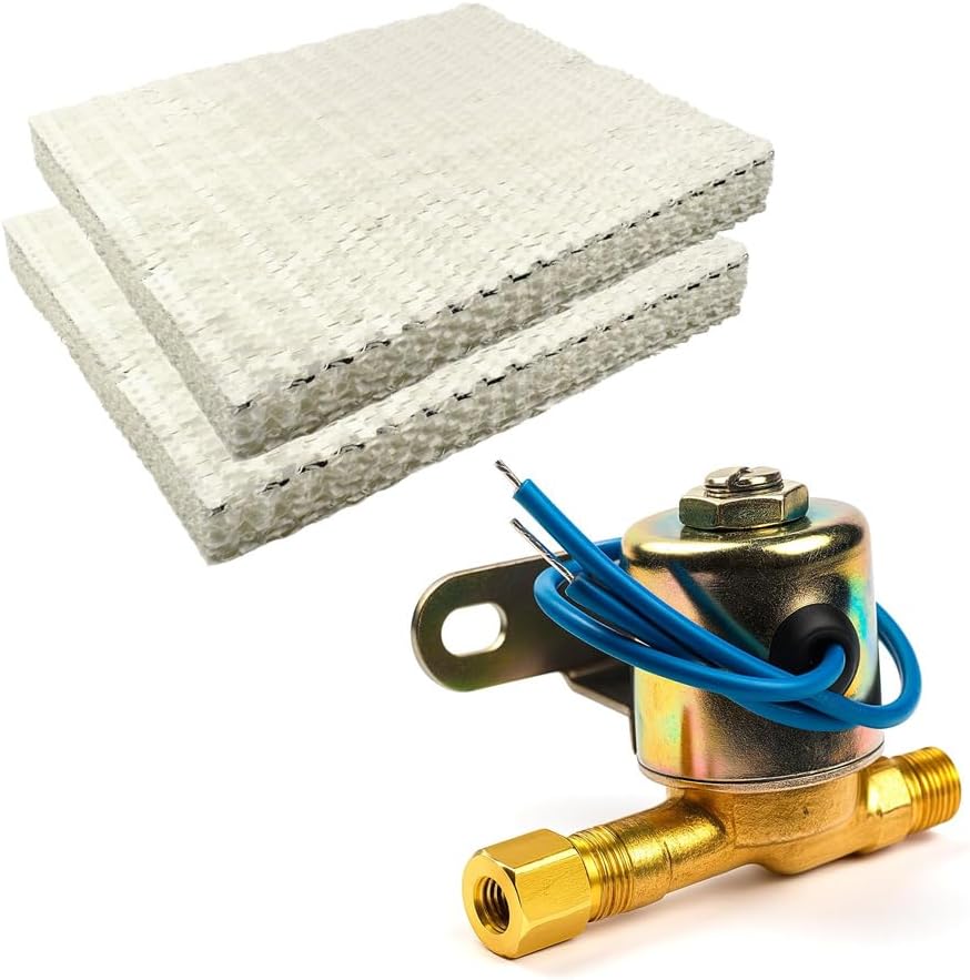 HQRP 2-Pack Humidifier Water Filters Replacement for Aprilaire 12 + 4040 Water Solenoid Valve fits 224, 225, 440, 448 Humidifiers
