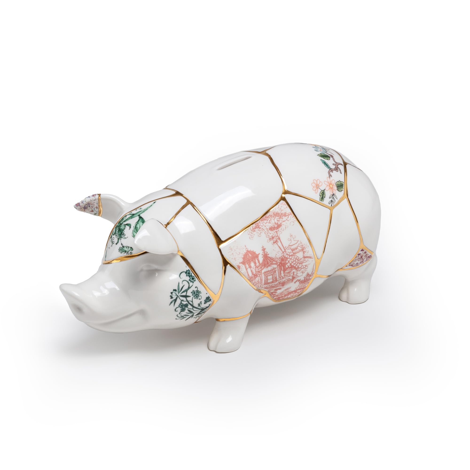 SALVADANAIO SELETTI IN PORCELLANA KINTSUGI PIGGY BANK 09942