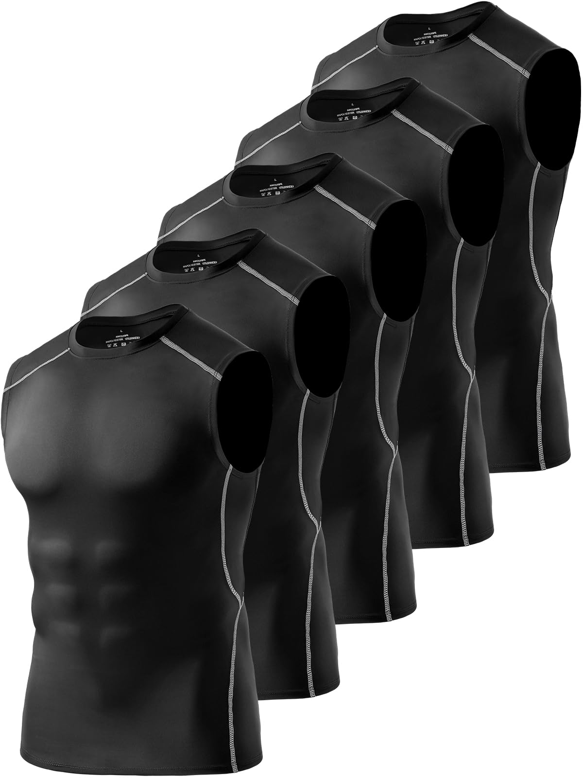 Celfaeree 4/5/6 Pack Athletic Sleeveless Shirts for Men Workout Tank Tops Compression Tank Top Gym Muscle Shirts for Running