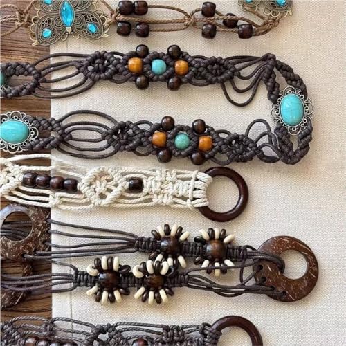 Beaded Butterfly Waist Chain-Handwoven Braided Belt For Women,Unique Body Jewelry For Dresses& Skirts3