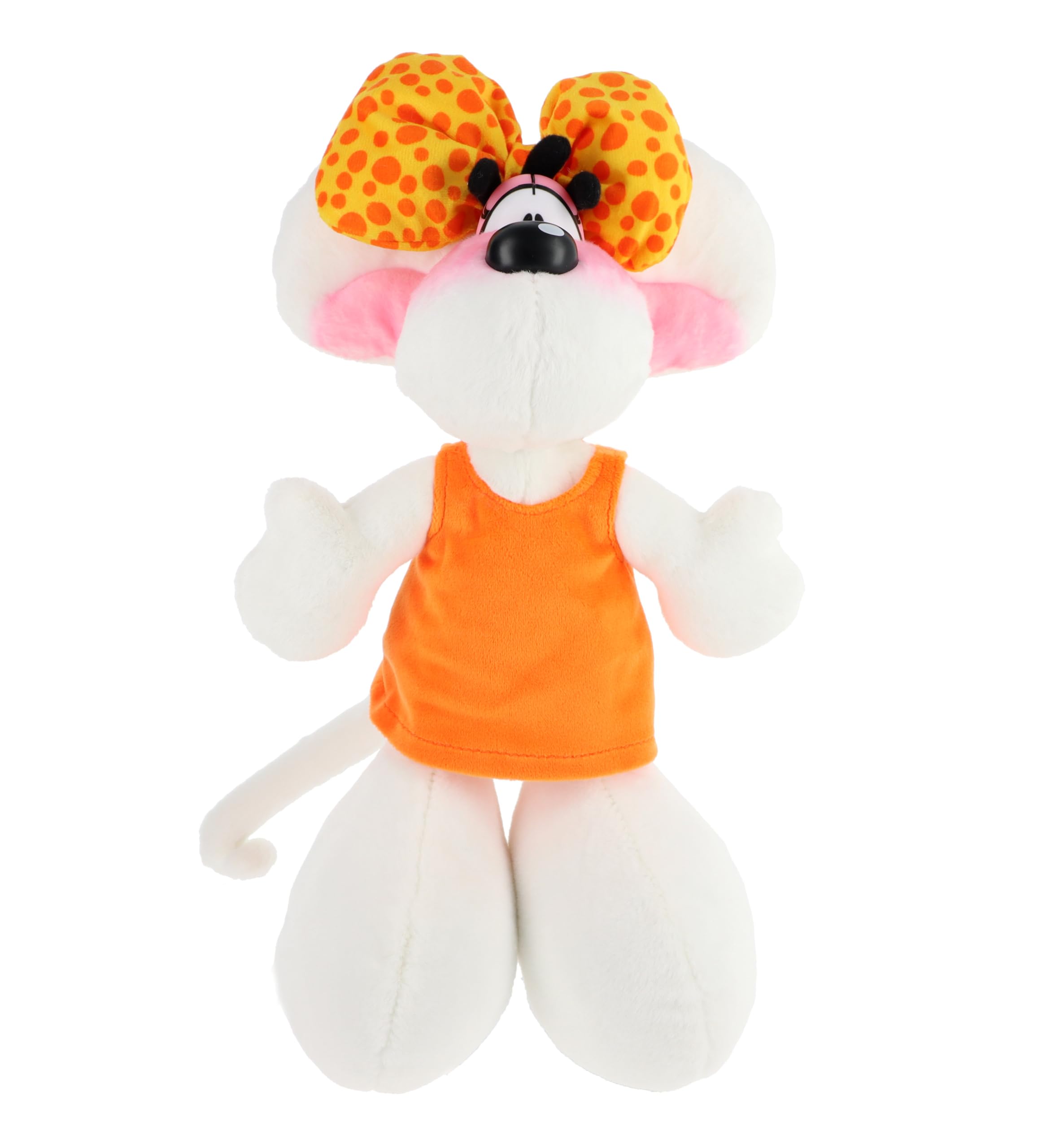 Diddl - Diddlina Orange Dress Plush Toy 30cm - Plush Mouse 90s