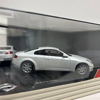 ★MODEL CAR COLLECTION★日産 SKYLINE クーペ1/43 1/43 EBBRO Nissan Skyline Coupe 350GT Silver Metallic w/ Box