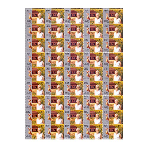 Image of Mintage World Baba Amte Full Stamp Sheet 5Rs - 2014