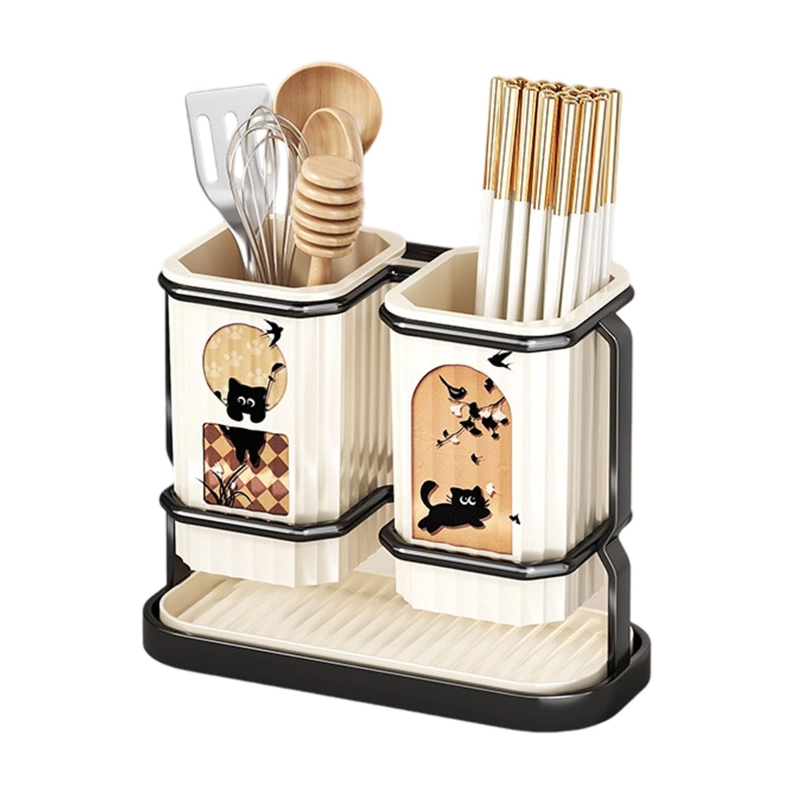 carotoe Multifunctional Kitchen Utensils Organizers for Cutter Chopsticks Spoons Space Efficient Home Storage Solution Multipurpose Cutter Holder Chopstick Organizers