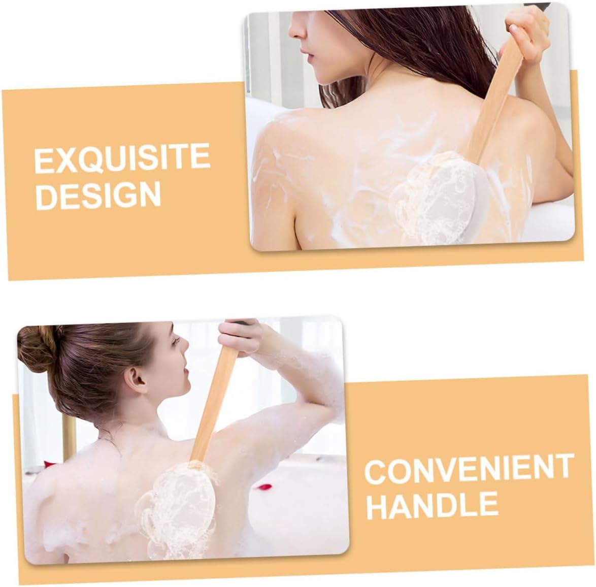 Back Lotion Applicator with Replacement Heads Anti-Slip Handheld Cream Applicator for Sunscreen and Moisturizer for Easy Application Back