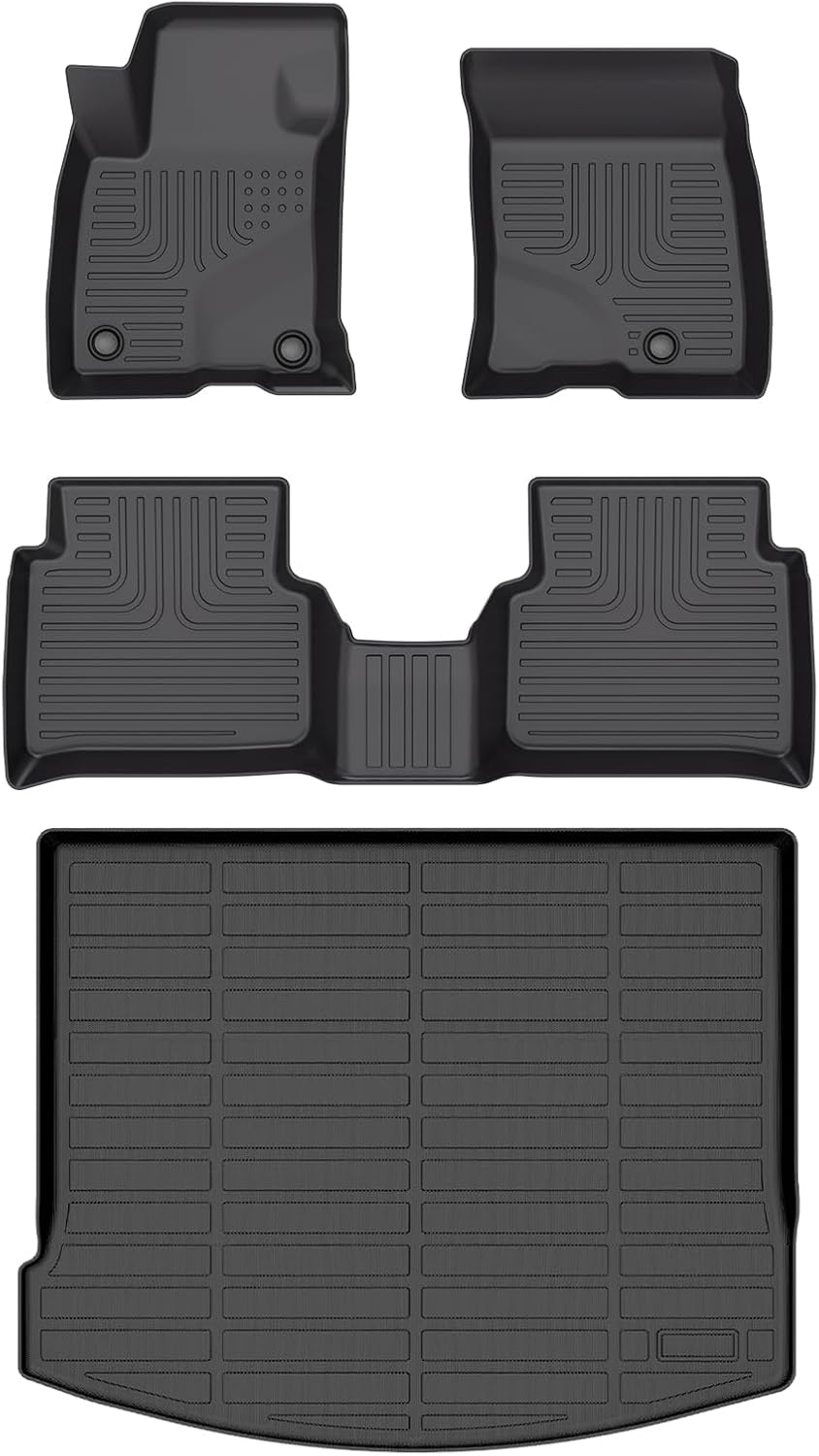 Wayhigh-for Lincoln Corsair 2020-2024 2025(Non Plug-in Hybrid) All Weather Floor Mats and Cargo Mat Set TPE Car Mats Waterproof Heavy Duty Rubber Floor Liners Corsair Accessories 43)For Lincoln Corsair 2020-2025 | Floor Mats & Cargo Liner