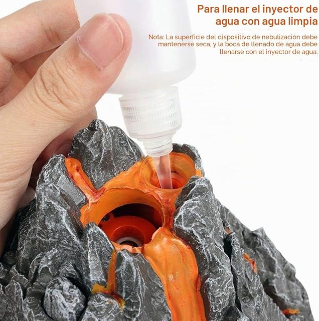 Foto 3 de 4 de BERHICHAD Simulation Volcano Model Spray Red Light Train Dinosaur Model Toy Accessories
