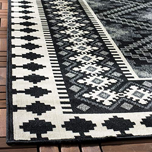 Tapete Safavieh Veranda 76x31 cm Negro y Crema miniatura 6