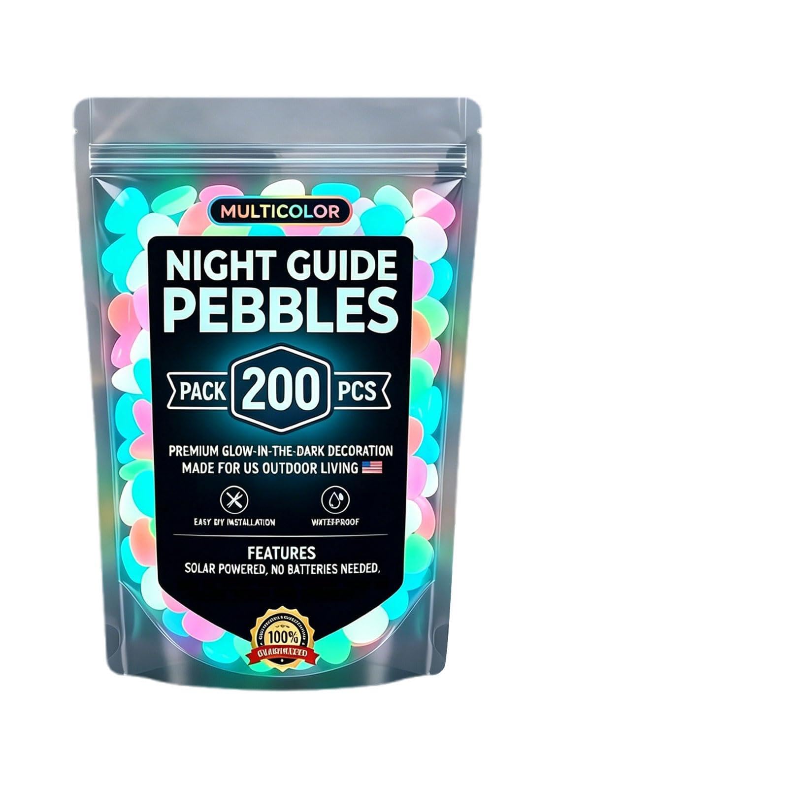 Glow Stones, Glow in The Dark Pebbles Outdoor, Glow Rocks for Landscaping