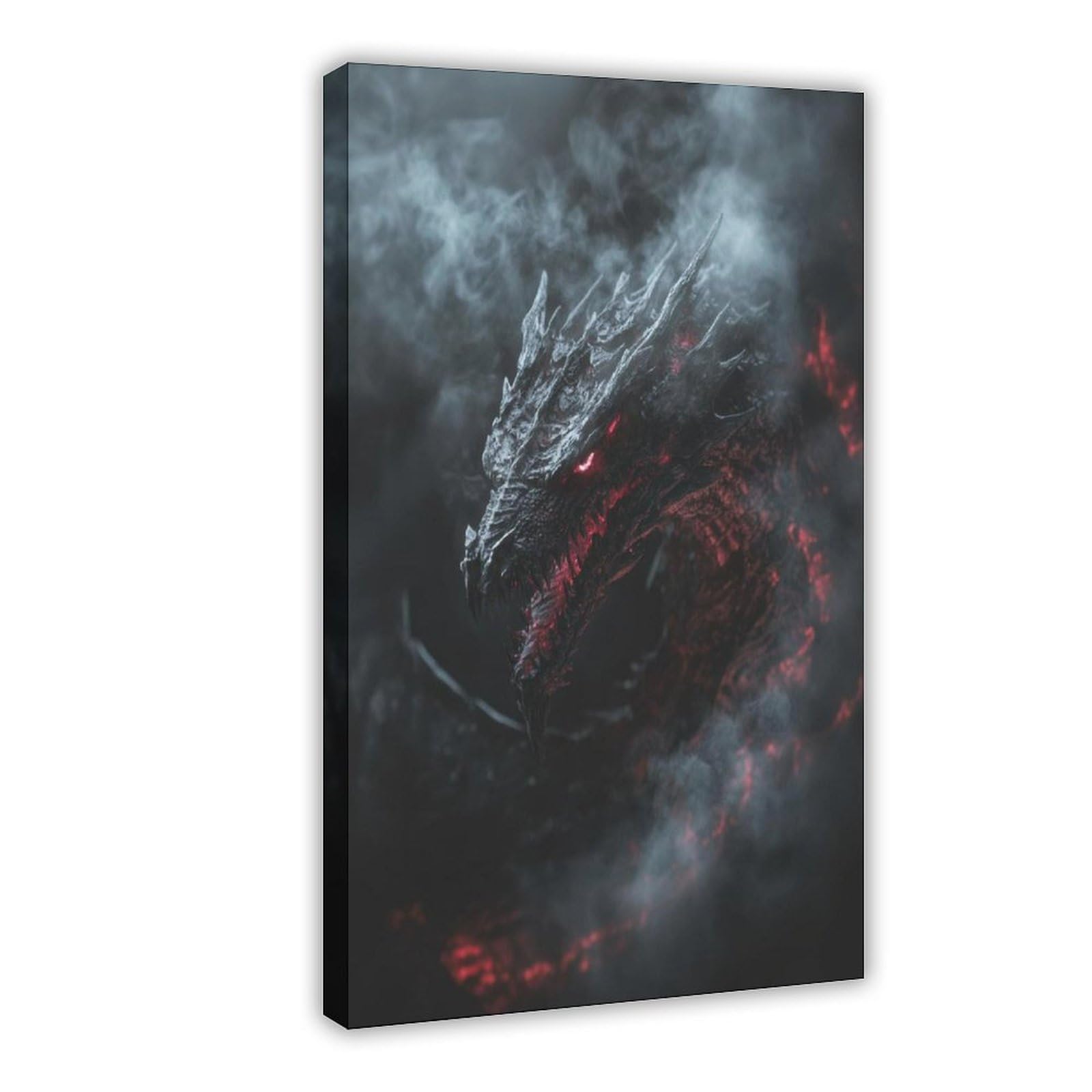 Bareronor Sinister Dragon Poster Canvas Poster Bedroom Decor Landscape Office Room Decor Gift 12" L X 18" W