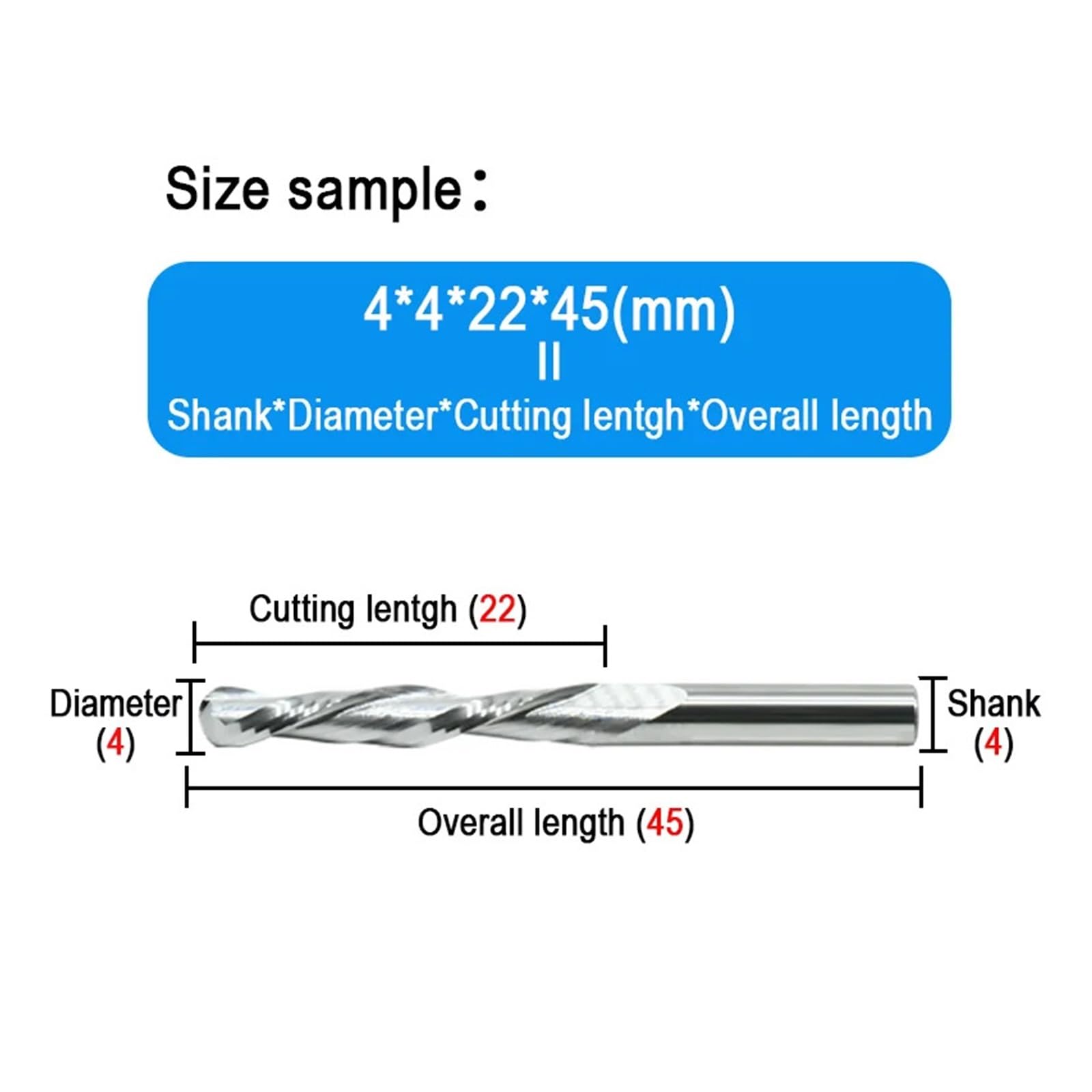 1szt. Frez Kulisty 3.175/4/6mm Shank 2-ostrzowy CNC Z Węglika Spiekanego Do Cięcia Drewna | 10pcs,3.175x2x8x38