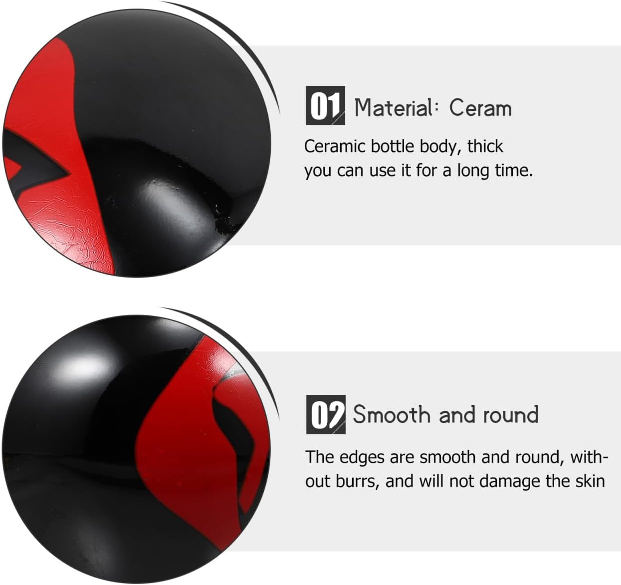 1pc Airtight Ceramic Bottle for Food Storage Sealed Container with Smooth Edges for Wine and Beverage Housewarming Present Black