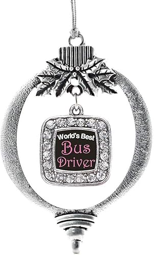 Miniatura 216 de Inspired Silver - My Vintage Initials - Adorno con dije de letra J - Adornos navideños cuadrados de plata con joyas de circonita cúbica