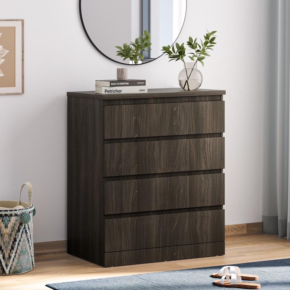 Wakefit Engineered Wood Chest of Drawer | 1 Year Warranty | 4 Drawer Storage Organizer for Bed & Living Room | Centaur - Wyoming Maple