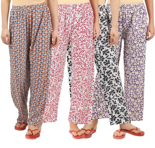Womens Track Pant Lower Fully Stretchable Free Size Cotton Printe...