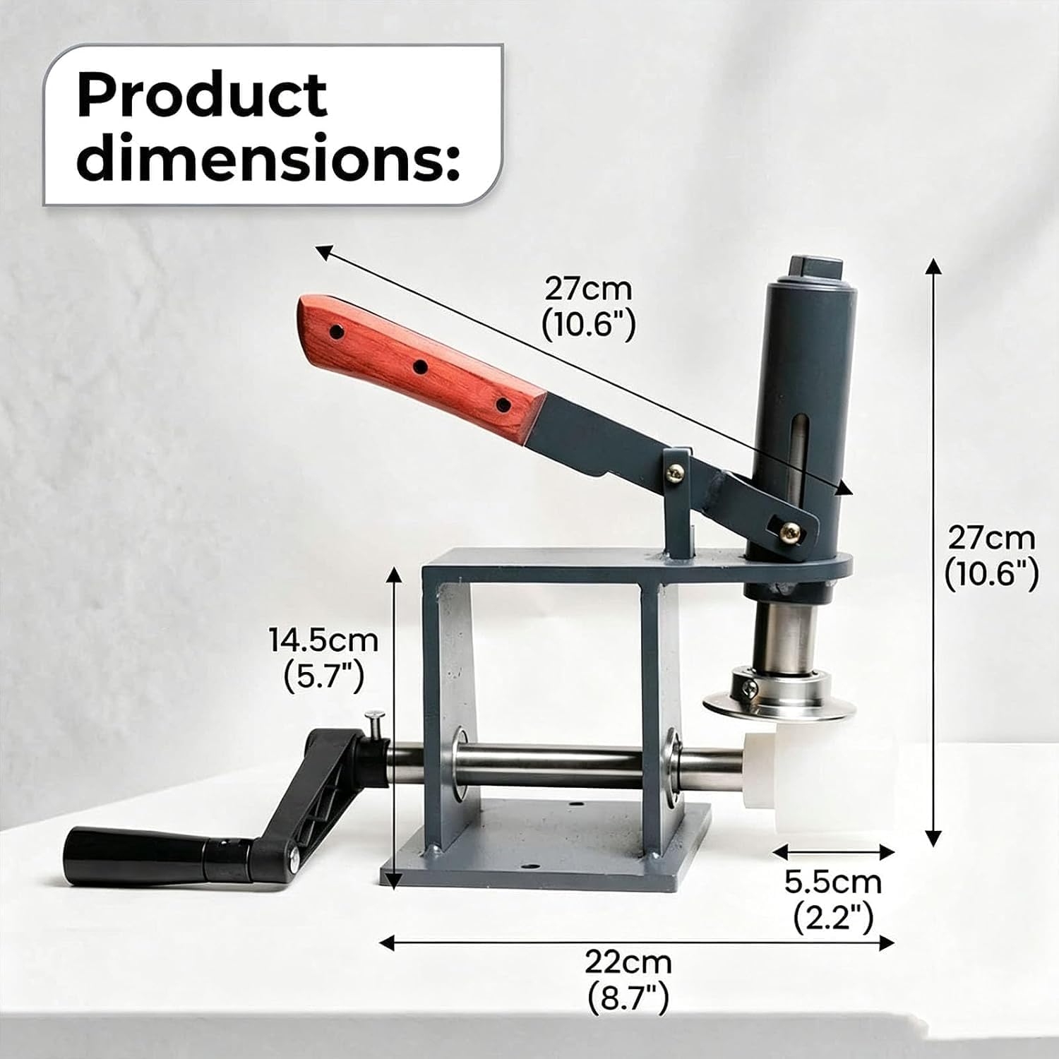 Prensa De Bordes De Suelas De Zapatos Hecha A Mano, Herramientas para Reparación De Suelas, Presión Ajustable, para Suelas De hasta 15 Mm De Grosor, Placa De Presión De 5,5 Cm De Diámetro
