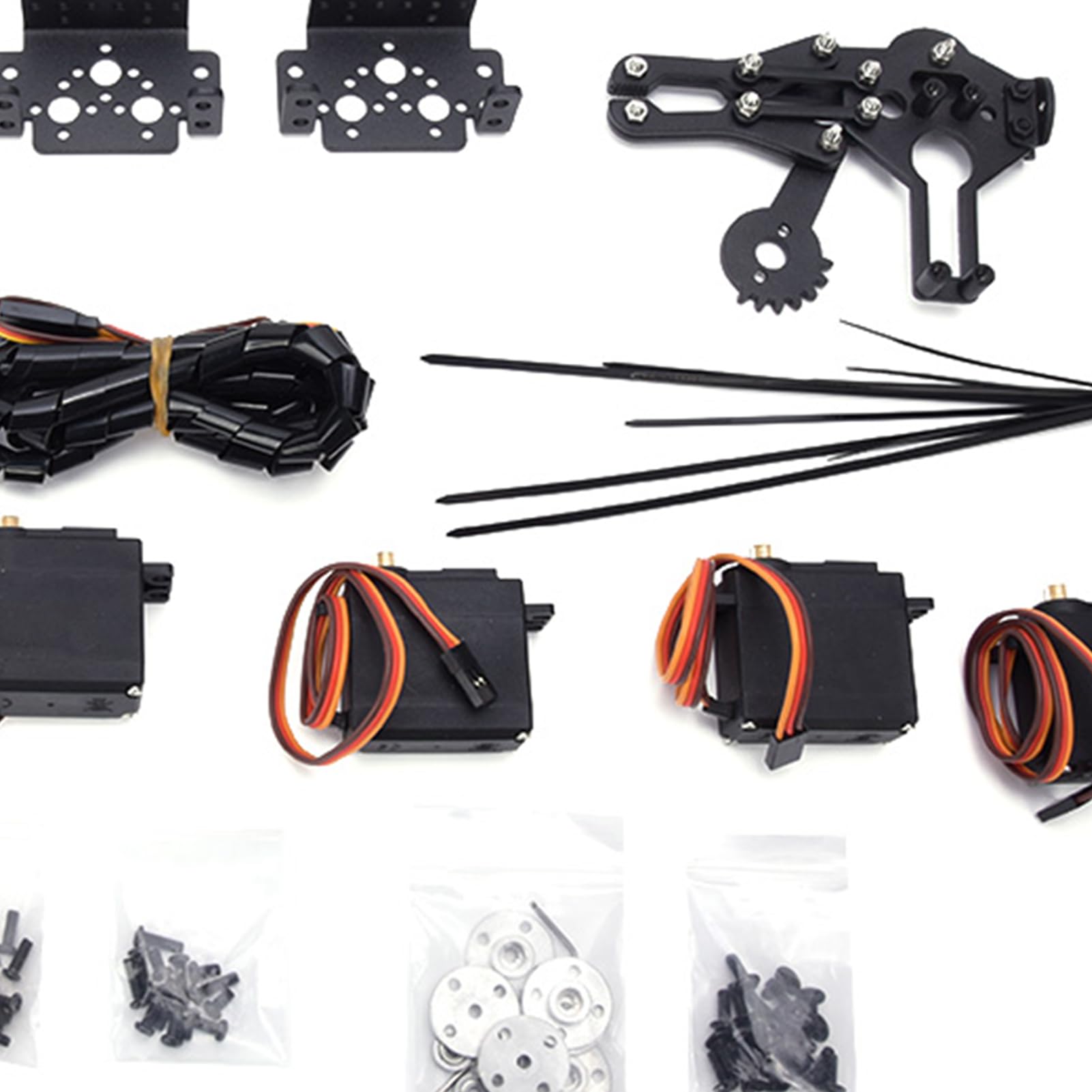 Yinhing Zestaw Pazurów Ramienia Robota 6DOF 6-osiowy Manipulator z 6 Serwomotorami Metal Gear do Majsterkowania Nauczanie Części Robotów Przemysłowych