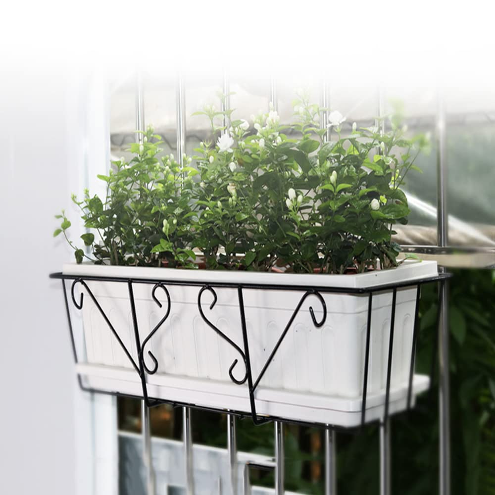 Pflanzenaufhängung Wandtrogeinsatz Pflanzkorb für Wandampel Blumentopf Balkonkasten Dekoration Braun Weiß Grün