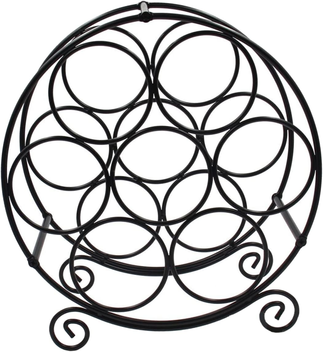 Stylish Iron Wine Rack Bottle Tabletop Holder Wine Display Stand for Countertop