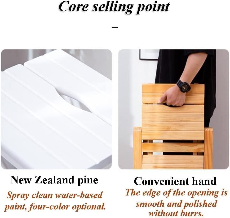Escabeau pliant bois noir compact avec de larges pedales pour maison et cuisine