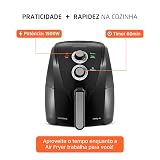 MONDIAL Fritadeira Sem Óleo Air Fryer 4L, Preto/Prata, 1500W, 220V - AFN-40-BFS — imagem 7