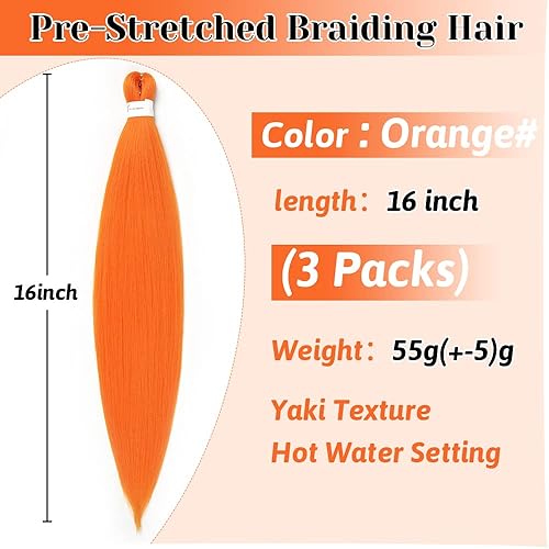 Vista 72 de Brown Braiding Hair 26 Inch Pre stretched Braiding Hair Extensions Yaki Braids Hair Hot Water Setting Synthetic Hair Colored Braiding Hair Pre 30#