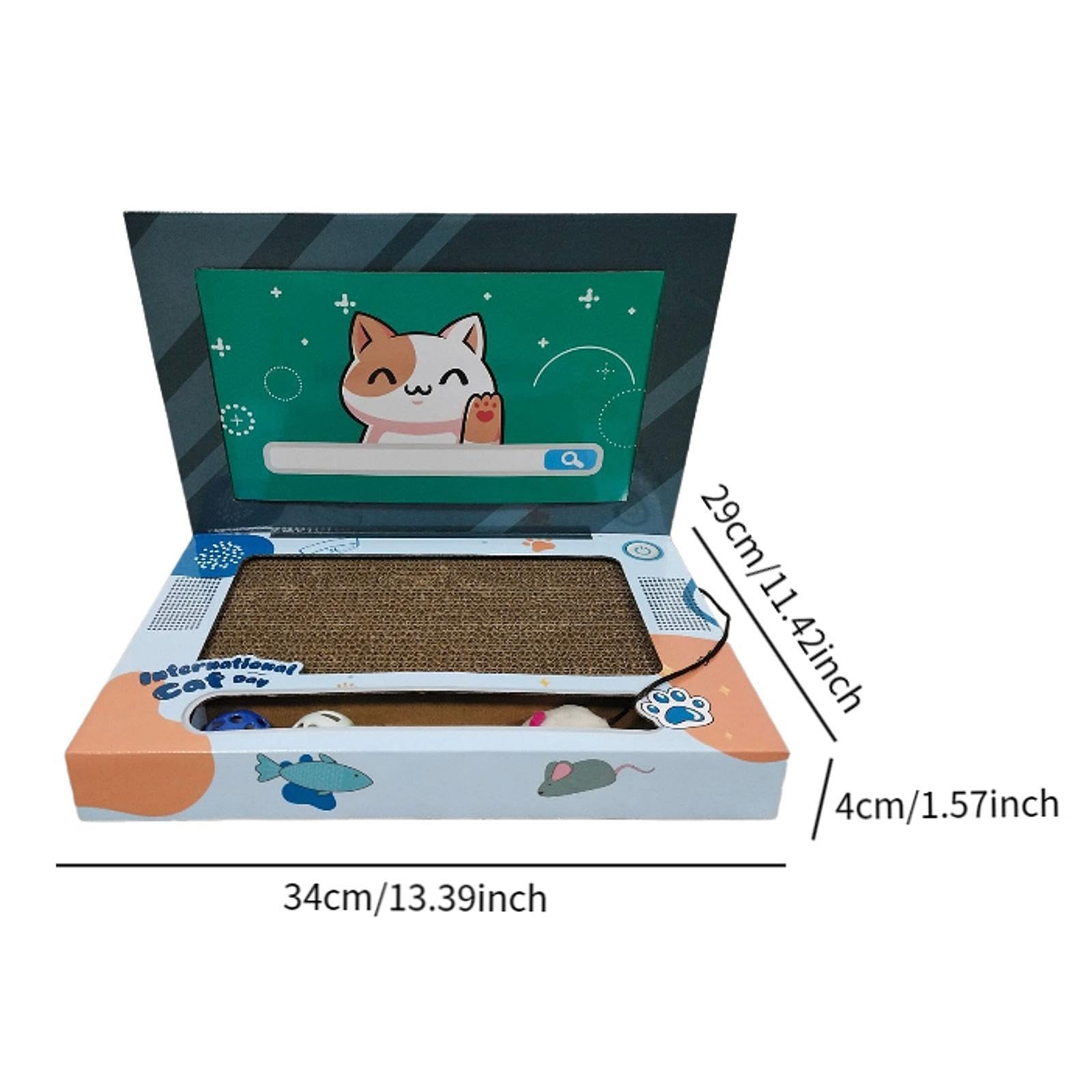 Rascador para Gatos, Juguete para Gatitos con Forma de Portátil Y Pista de Bolas.