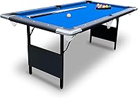 Hathaway Fairmont 6ft Folding Pool Table - Portable Billiards for Small Spaces, Full Accessories Included