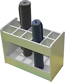 10-Compartment Wooden Yoga Mat Storage Rack - Home & Workout Roomfor Yoga Mats Fitness Gear and Exercise Accessories