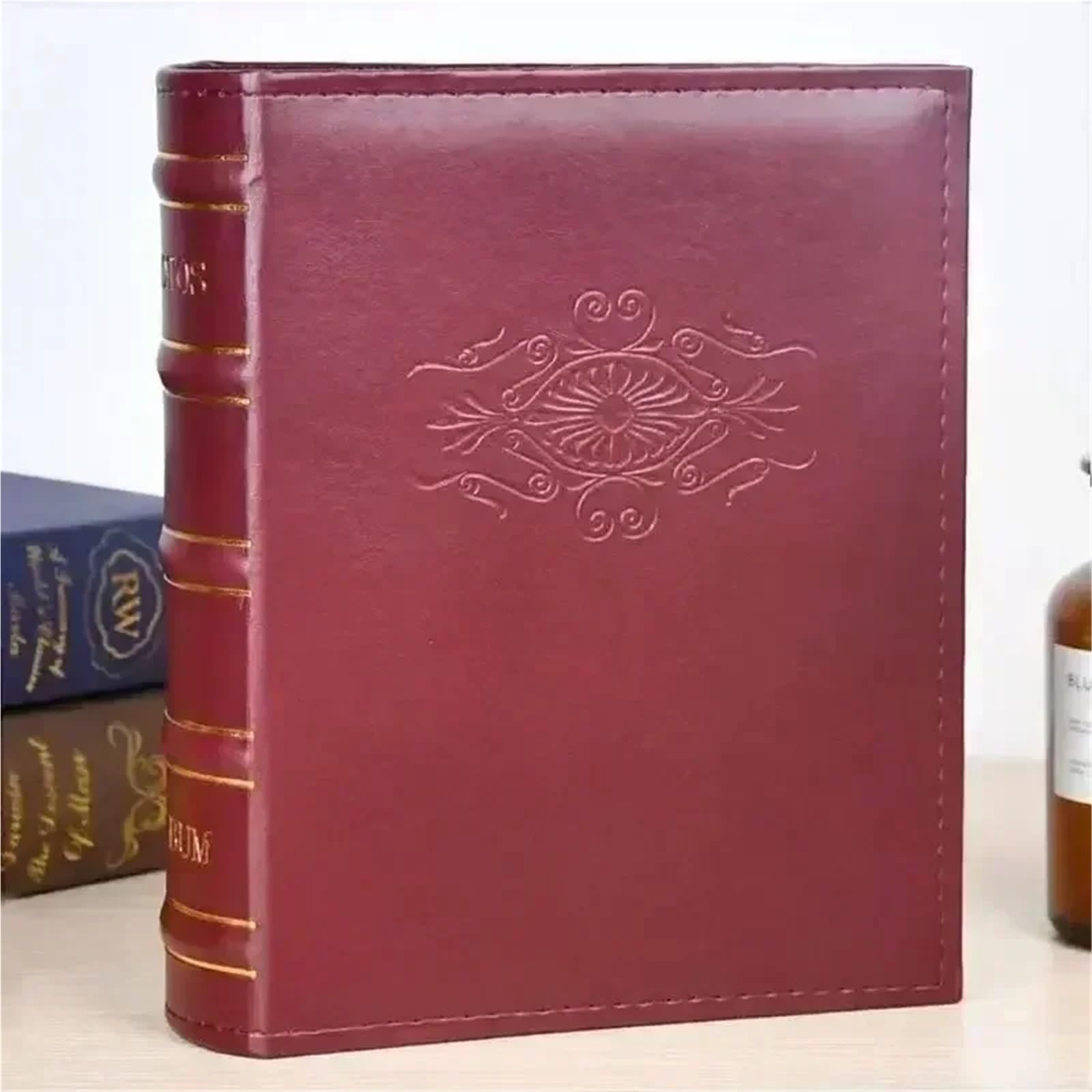 Álbum de fotos Álbum de fotos bolsillo 6 pulgadas, 4 x, 4R, con cubierta PU, estuche for guardar, regalo soldadura, libro autógrafos, carpeta tarjetas(Color-02)