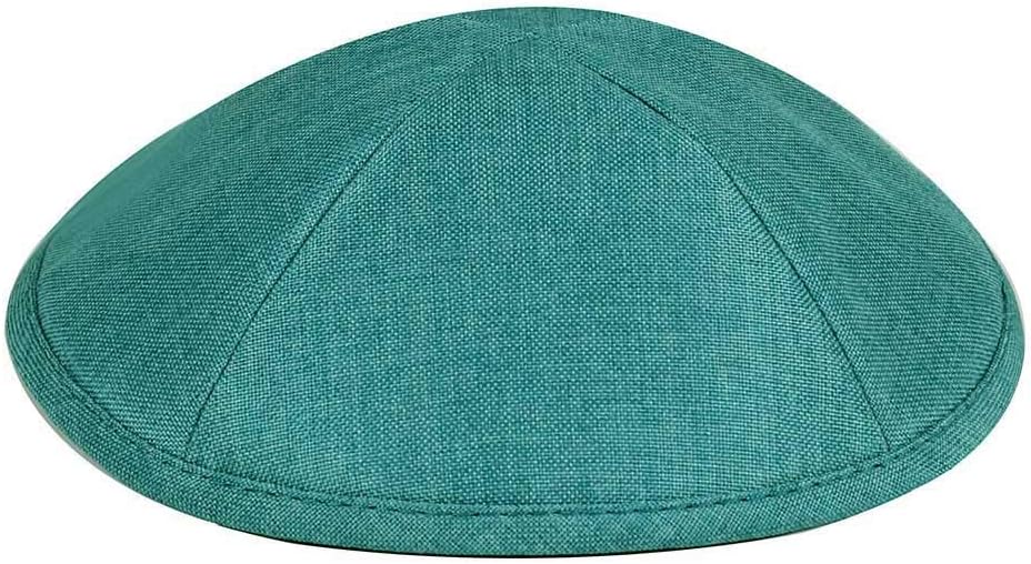Zion Judaica Deluxe Linen Kippah Kids Yamakas Mens Ceremony Yarmulkes W/Clips