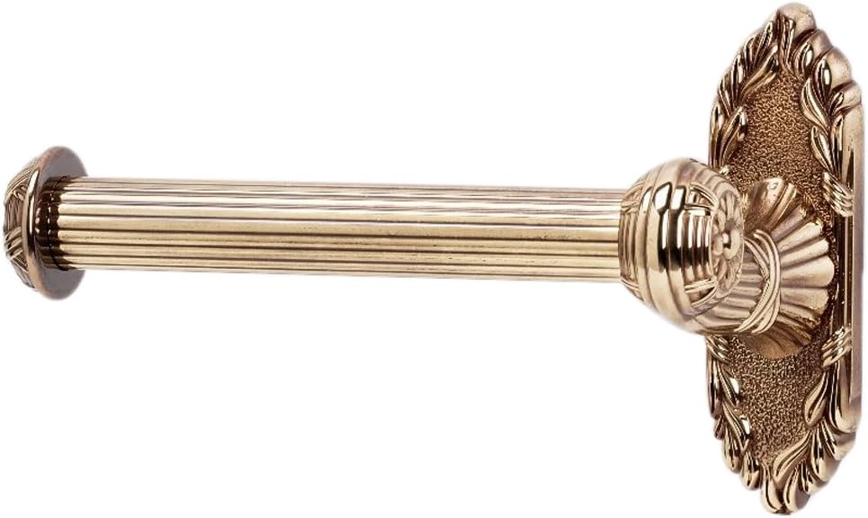 Alno A8566R-PA Ribbon & Reed 6-3/16″ Tissue Holder Traditional, Polished Antique, 6-3/16"