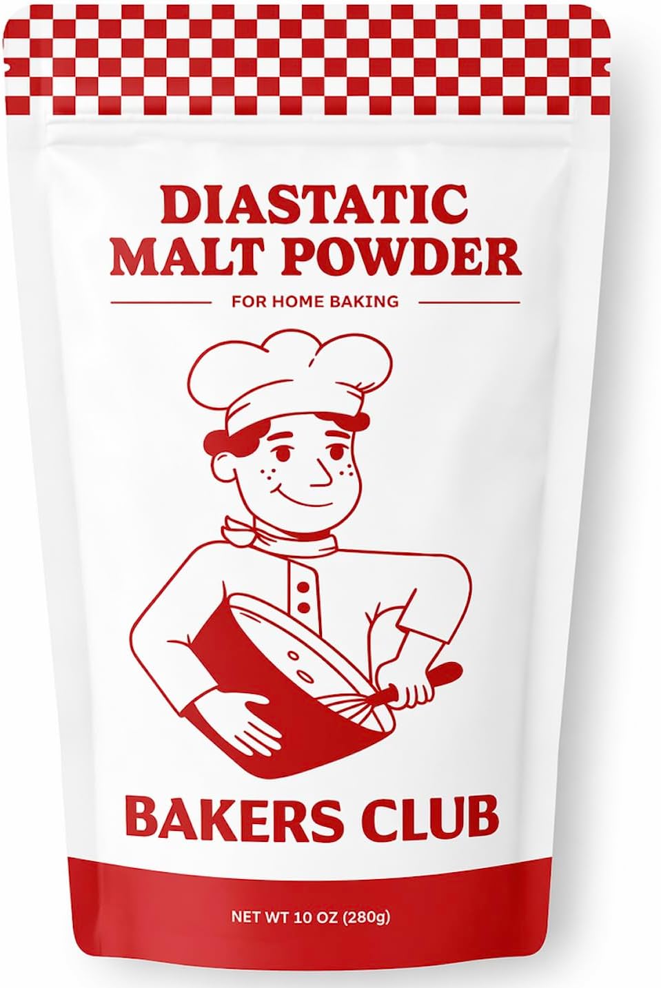 Bakers Club Artisan Diastatic Malt Powder 10oz - Enhance Flavor, Crust, Rise, Texture - Baking Bread, Pizza Crust, Pretzels, Desserts, Muffins, Bagels, Sourdough, Milkshakes - Made in USA, Malted Barley Flour 10oz