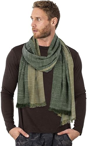 Miniatura 2 de GERINLY Bufanda de invierno con bloques de color para hombre, cuello largo, chal urbano, bufanda de regalo para hombres