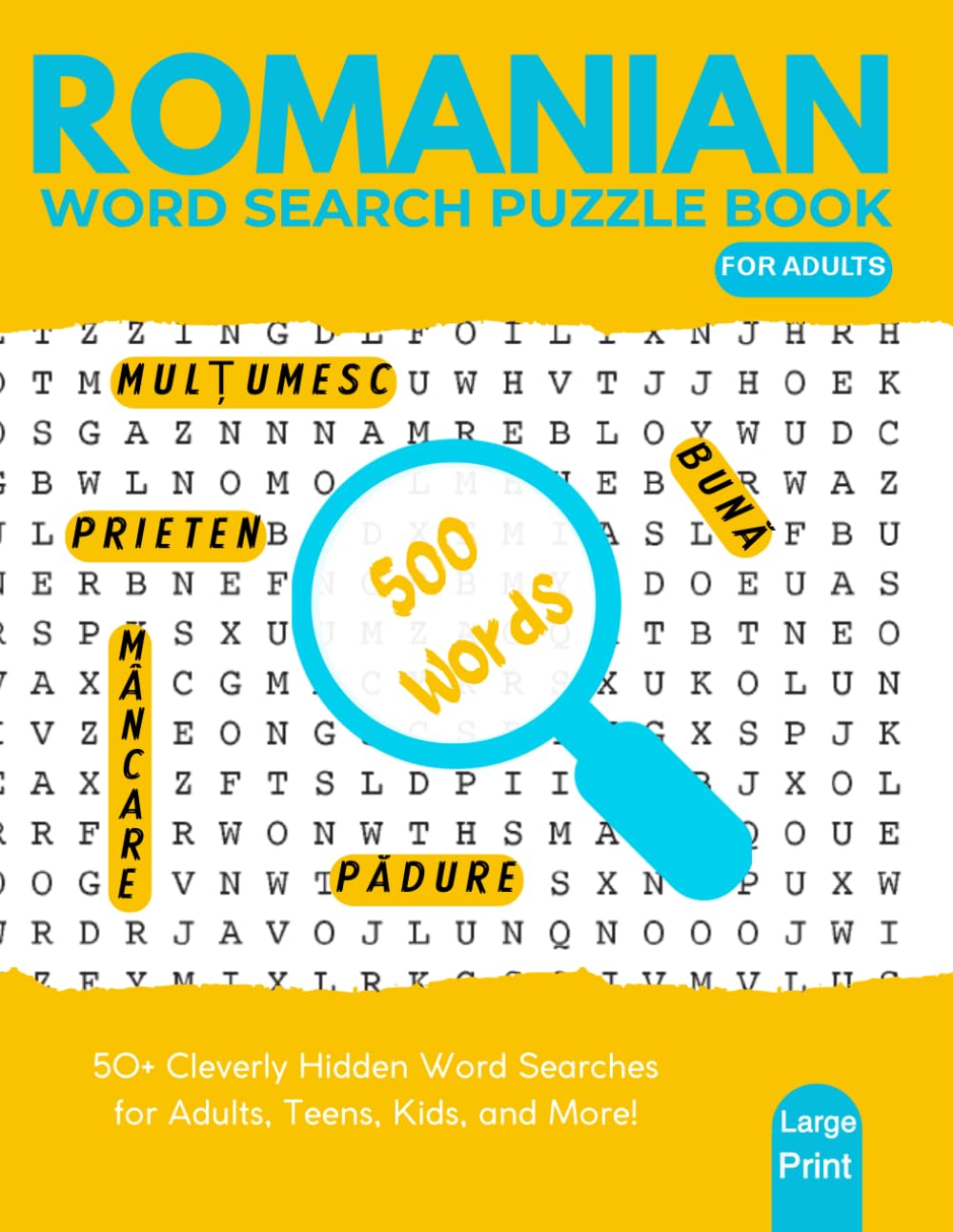 Romanian Word Search Puzzle Book for Adults: Large Print Romanian Vocabulary Word Search Puzzles for Adults and Seniors | Fun Brain Games to Learn and ... Romanian Words and Everyday Expressions