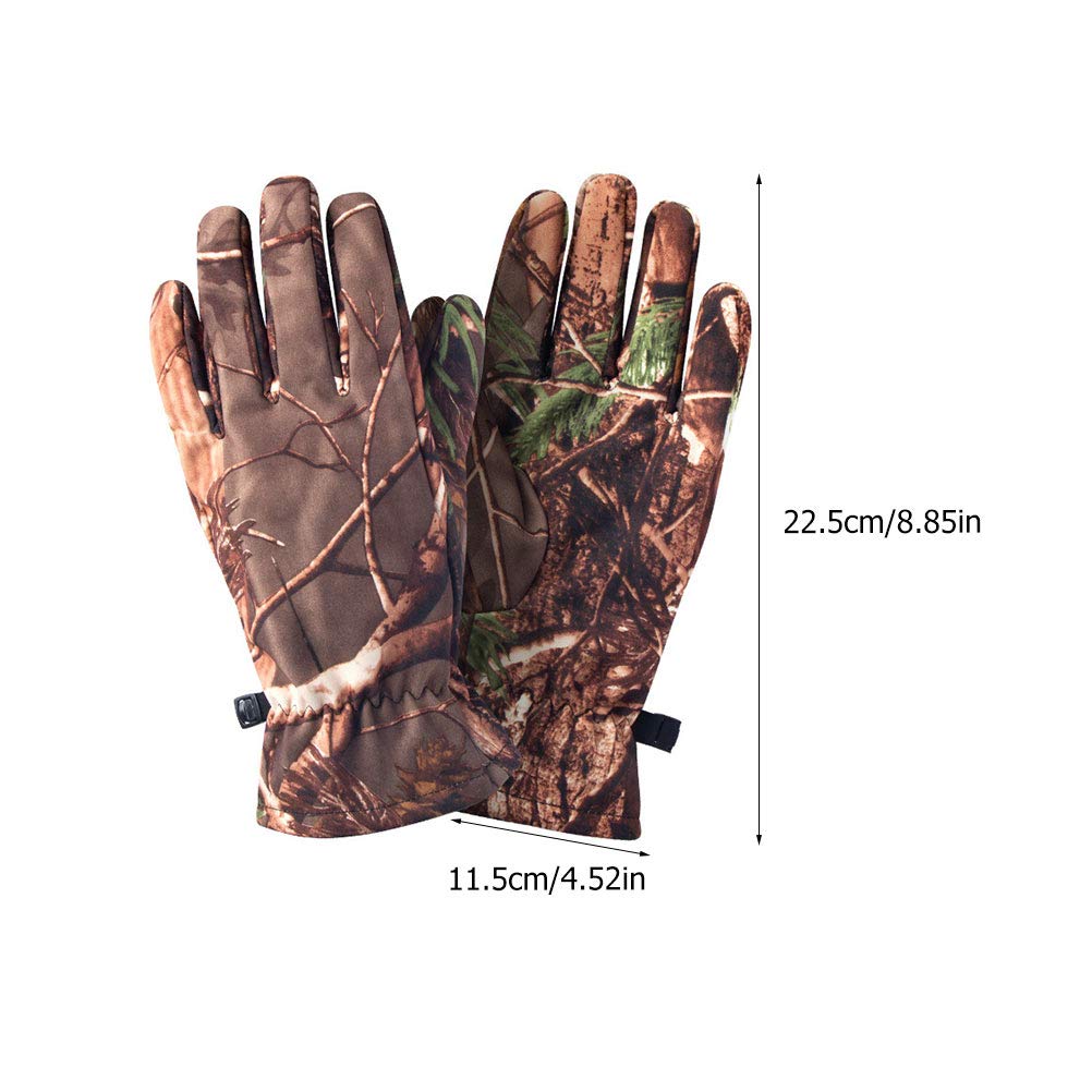 Gants De Chasse Camouflage, Pongee Portables Antidérapants Pour Extérieur Pour L'Observation Des Oiseaux Et La Chasse