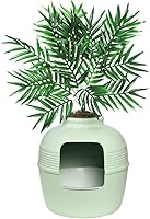Vista 39 de Good Pet Stuff Caja de arena oculta para gatos con planta artificial, maceta cuadrada decorativa para patio, control de olores con filtro de carbón