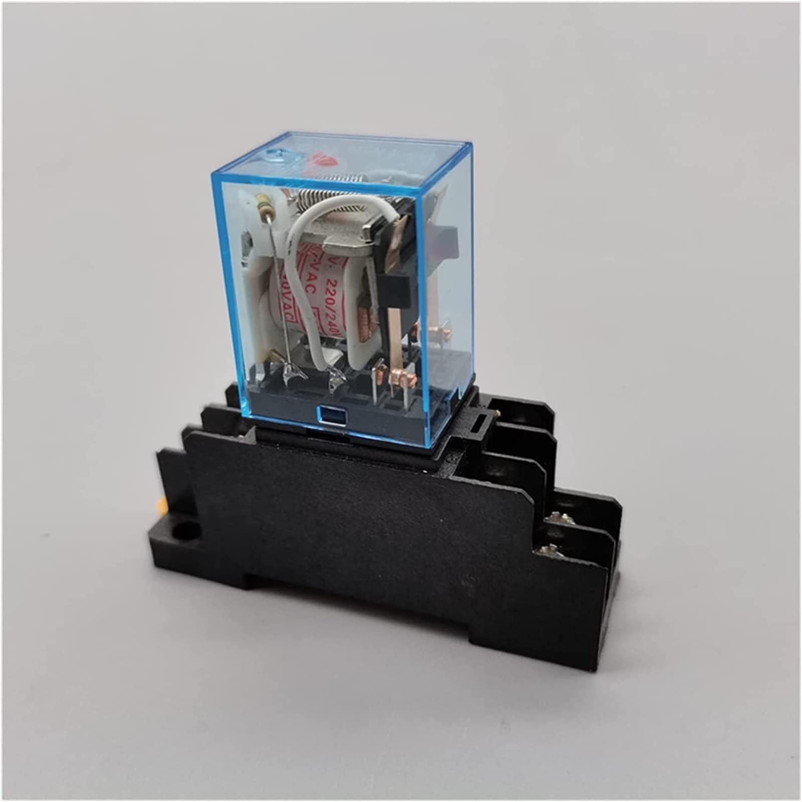 GJZIFGFWQ Relay 1PCS MY2P HH52P MY2NJ Coil General DPDT Micro Mini Electromagnetic Switch with Socket Base LED AC220V DC12V(Dc24,A set)