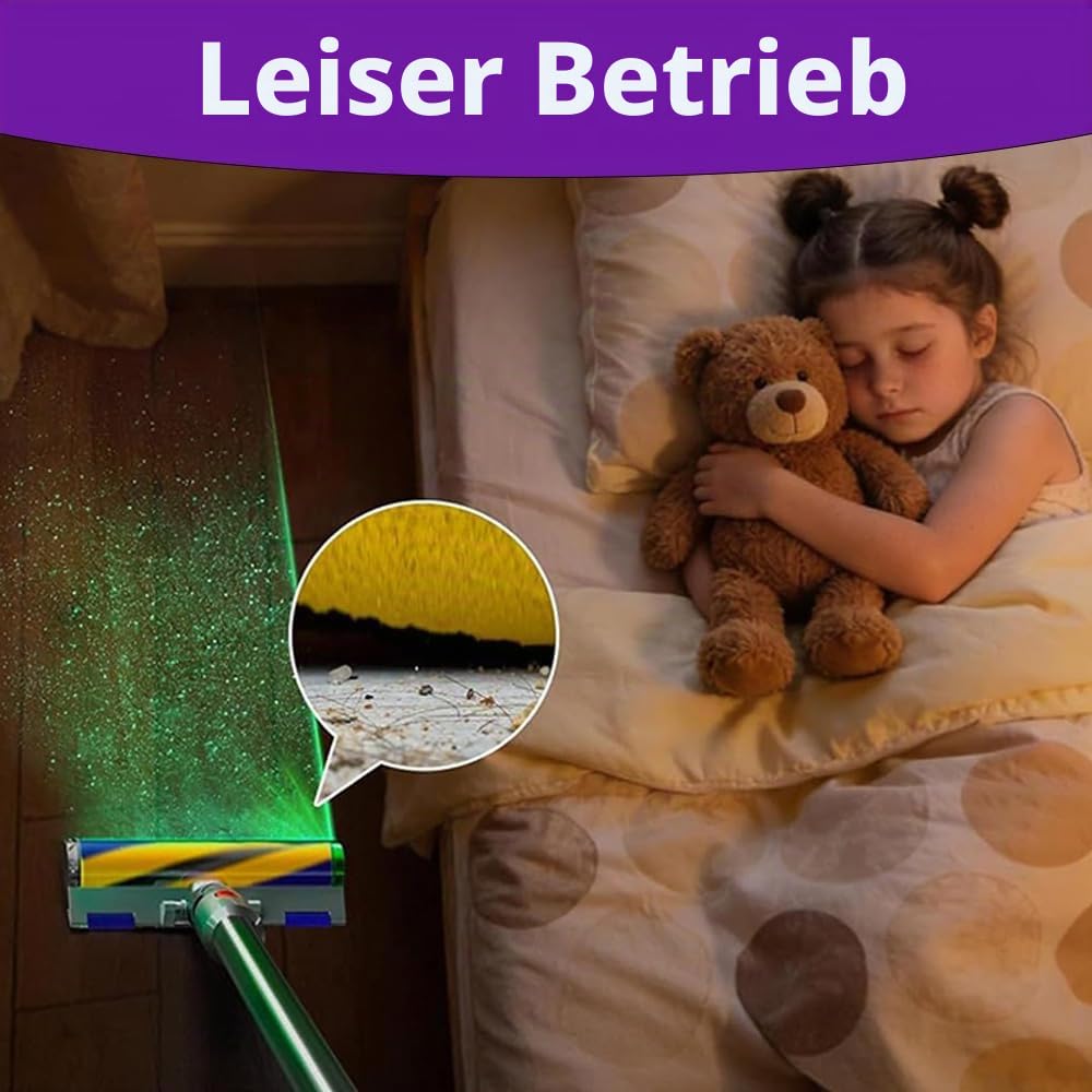 V12 Slim Softwalze Bürste für Dyson V12 Detect Slim/Digital Slim LED-Leuchten Ersatzteile, Elektrischer LED Fluffy Soft Roller Reinigungskopf für Dyson
