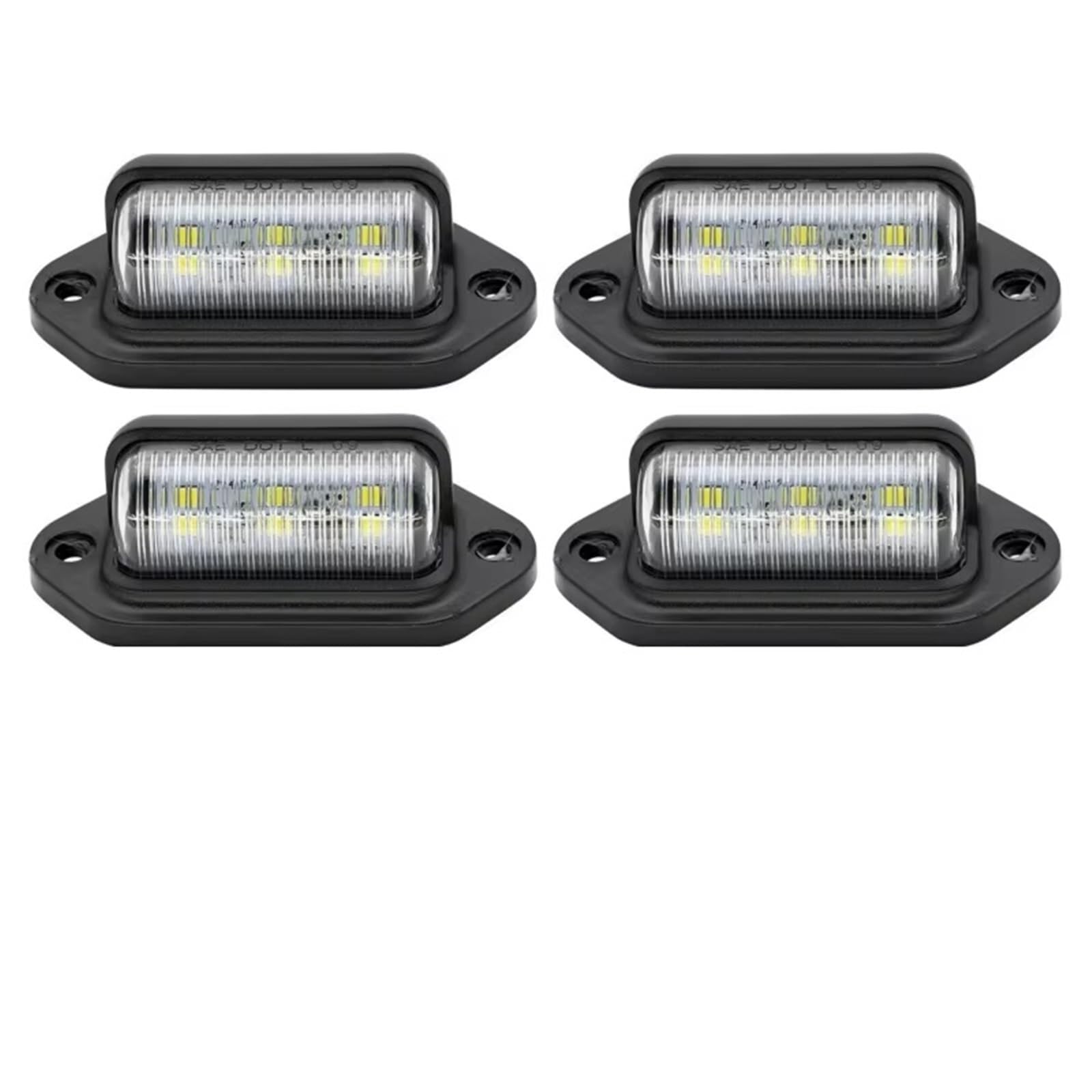 Luces Traseras Matrícula 4 Luces De Matrícula Para Coche 6 LED 12 V 24 Luz Trasera Para SUV Camión Remolque Lámpara Blanca Universales Para