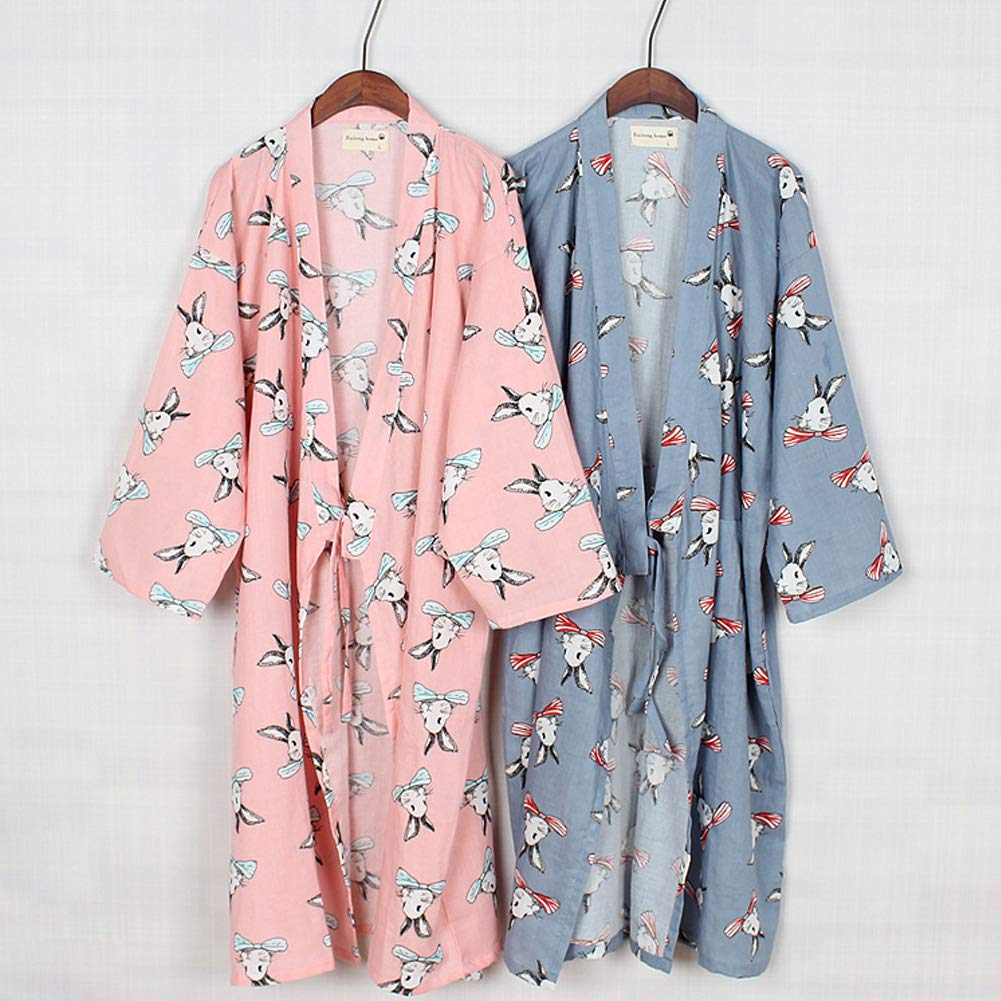 Fancy Pumpkin japońska damska szlafrok bawełniany szlafrok kimono piżama koszula nocna [rozmiar L]