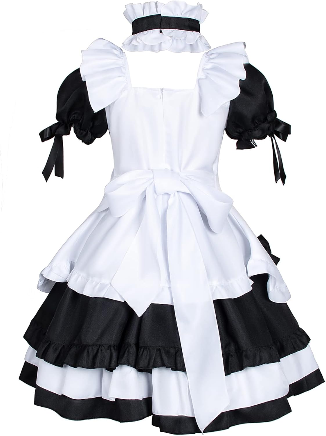 Anime French Maid Lolita Fancy Queen Princess Dress Cosplay Costume Furry Cat Ear Gloves Socks Set - Image 4