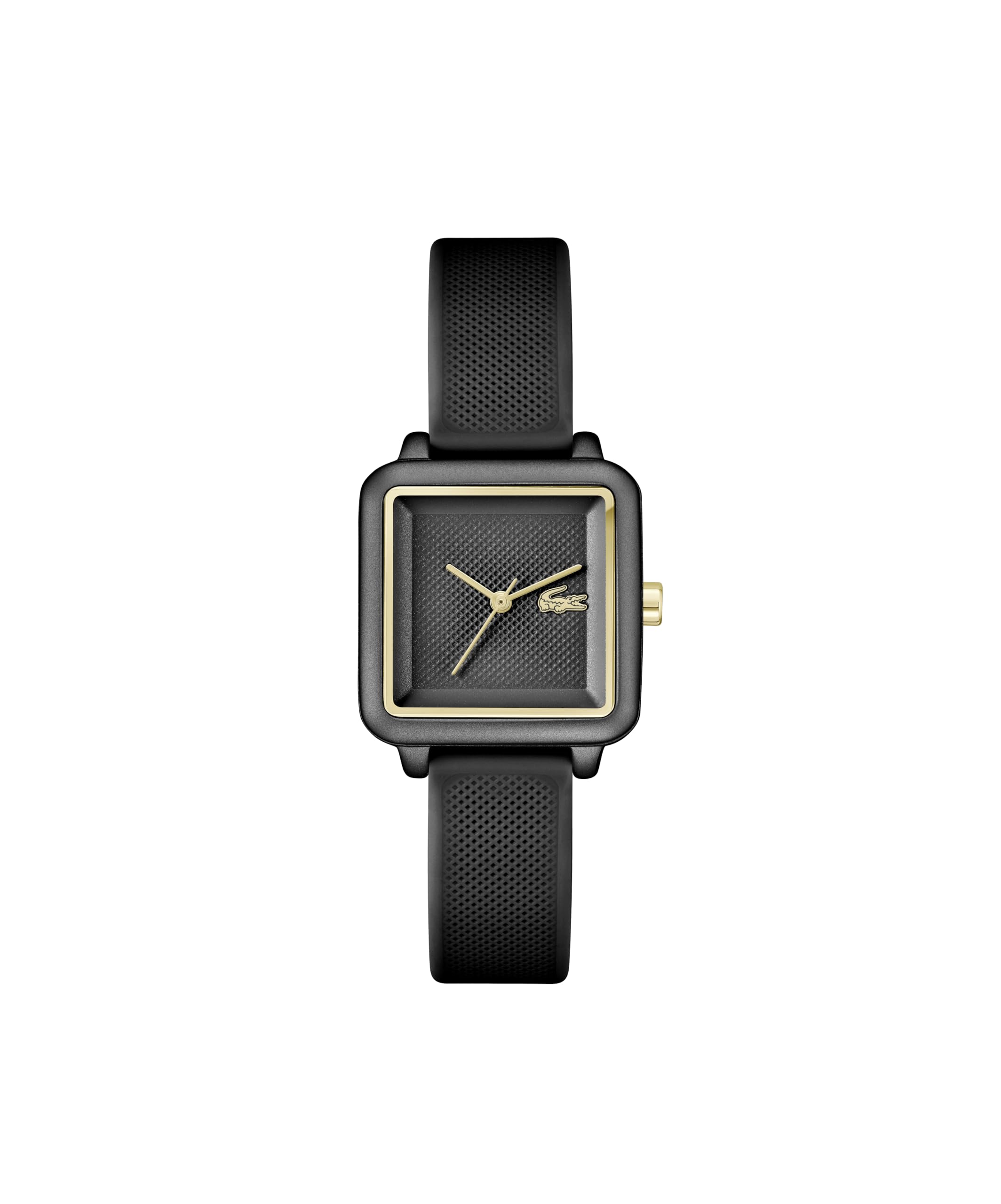 Lacoste Three Hand Quartz Movement Watch for Women LACOSTE.12.12 FLOW Collection with Black Silicone Bracelet - 2001408