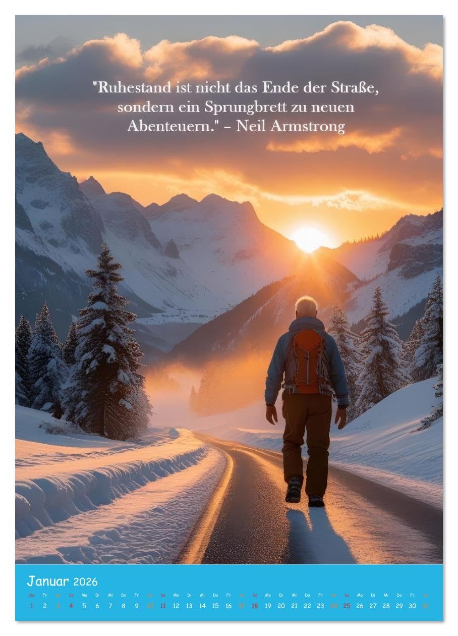 Ruhestand: Wo jeder Tag ein Wochenende ist (Wandkalender 2026 DIN A2 hoch), CALVENDO Monatskalender: Endlich Zeit für das, was zählt: Sie! (CALVENDO Menschen)