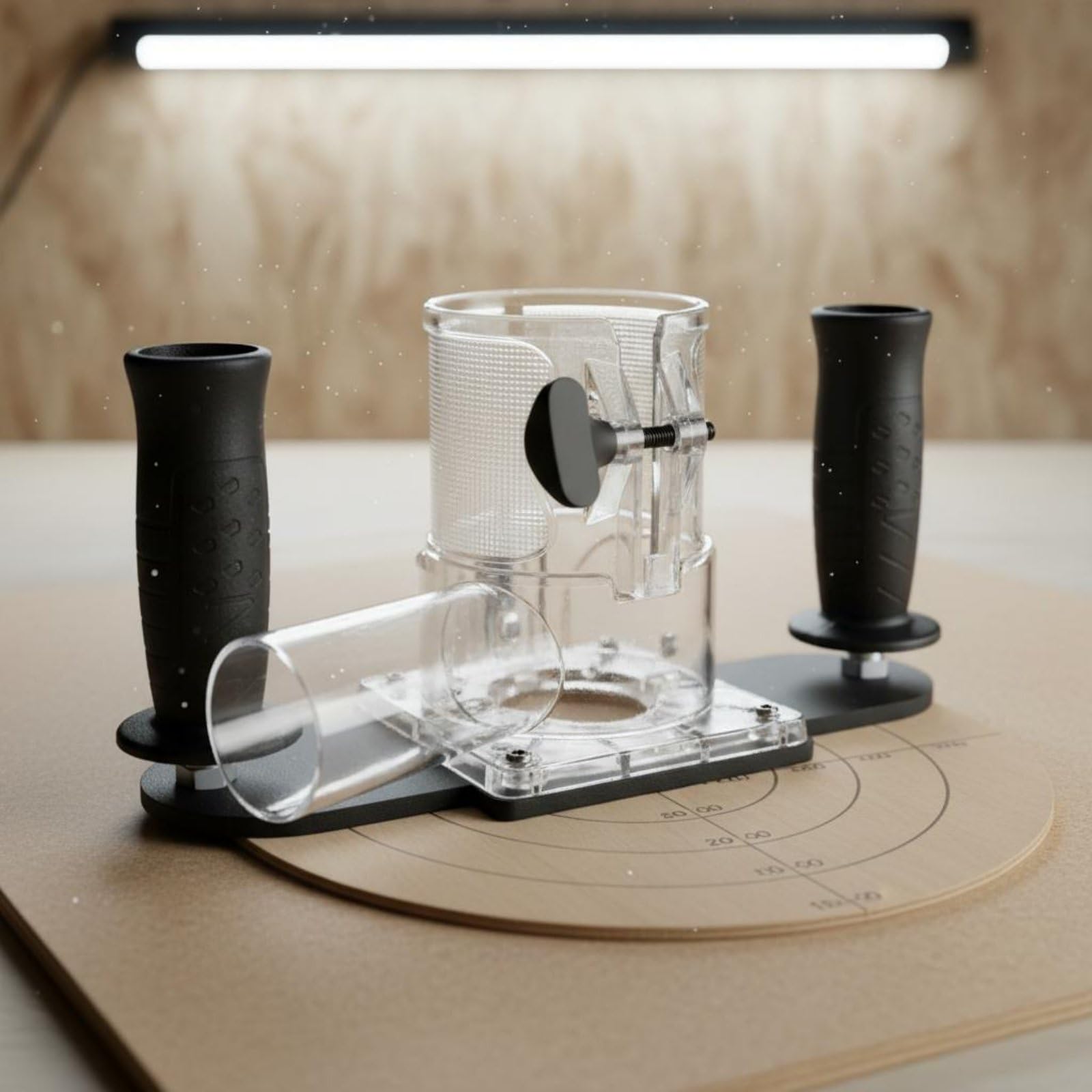 kowaku Supporto Fresatrice Base Router Piastra, Aspirazione Con Manico Singolo