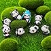 Chinco 16 Pieces Cute Panda Figurines Mini Panda Decor Waterproof Toys Playset Miniature Plastic Doll Garden Figurines Mini Cake Toppers Party Favors Decorations