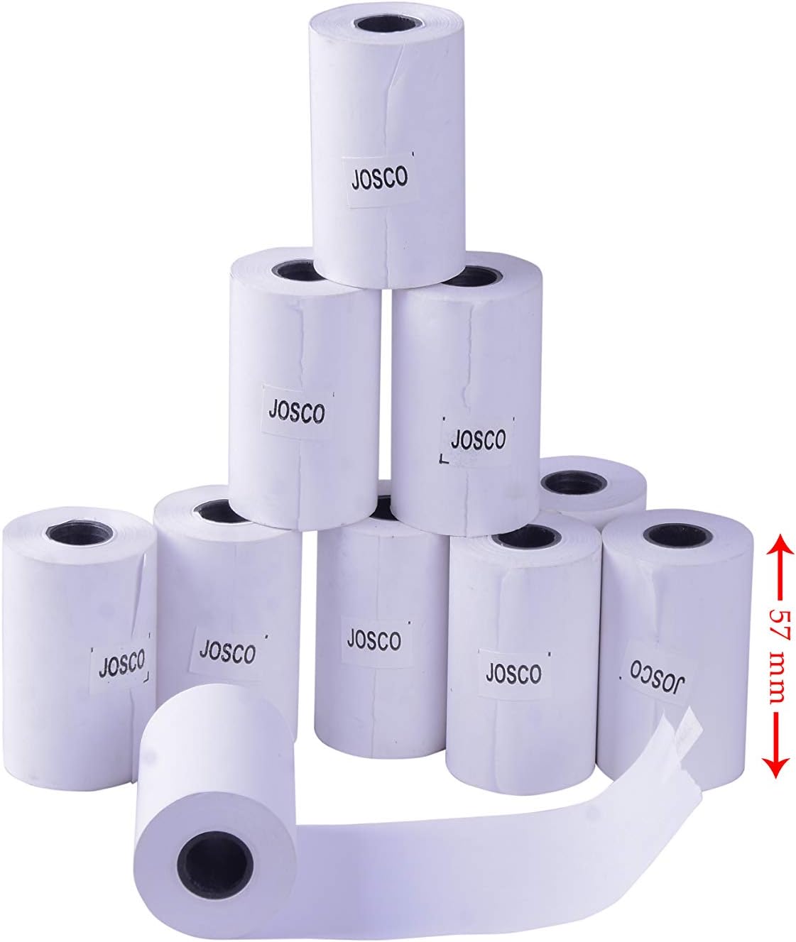 Thermal Paper Rolls 57mm (Width) X 15 Mtrs (Length), Pack Of 10 Rolls